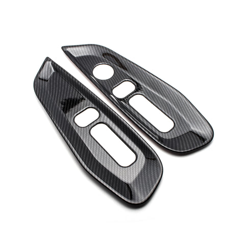 Carbon Fiber Look Seat Handle Panel Full Cover Trim Kit for Honda Accord 2018-22