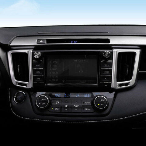Matte Silver Dashboard AC Air Vent Outlet Control Trim For Toyota RAV4 2013-2018