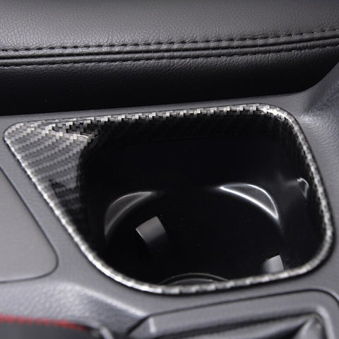Carbon Fiber Style Dashboard Gear Shift Door Pull Hand Cover For RAV4 2013-2018