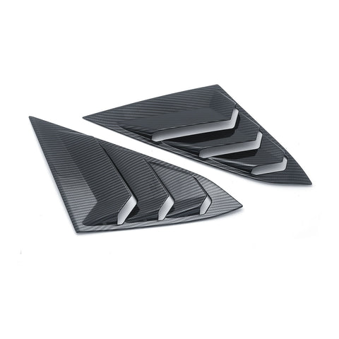 Rear Side Quarter Window Louver Air Vent Scoop Shades Cover Blinds For Honda Civic 10th Gen 2016 2017 2018 2019 2020 Sedan 4 Door ABS Material Carbon Fiber Style Accessories Exterior Decoration
