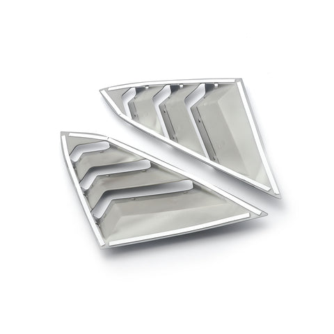 Rear Side Quarter Window Louver Air Vent Scoop Shades Cover Blinds For Honda Civic 10th Gen 2016 2017 2018 2019 2020 Sedan 4 Door ABS Material Carbon Fiber Style Accessories Exterior Decoration