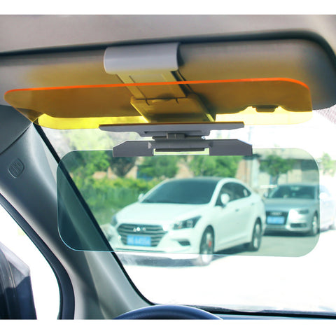 Car Sun Visor Extender, HD Visor 2 in 1 Day Night Anti Glare Visor, Car Sun Blocker Sun Shade, Night Vision Anti Dazzle Windshield Driving Visor