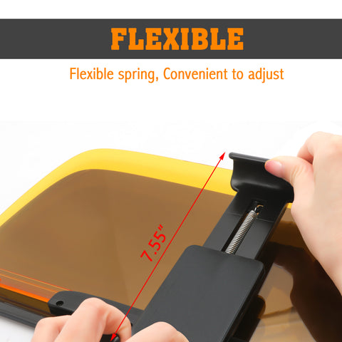 Car Sun Visor Extender, HD Visor 2 in 1 Day Night Anti Glare Visor, Car Sun Blocker Sun Shade, Night Vision Anti Dazzle Windshield Driving Visor