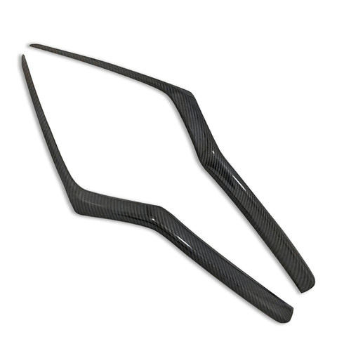 for Honda CR-V CRV 2017-2019 Front Grille Cover Trim, ABS Carbon Fiber Front Hood Grille Grill Edge Headlight Eyebrow Molding Decoration