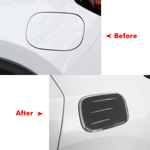 Carbon Fiber Style Fuel Oil Tank Cover Trim Gas Cap Overlay Lid Decoration For Honda CRV CR-V 2017 2018 2019 2020 2021