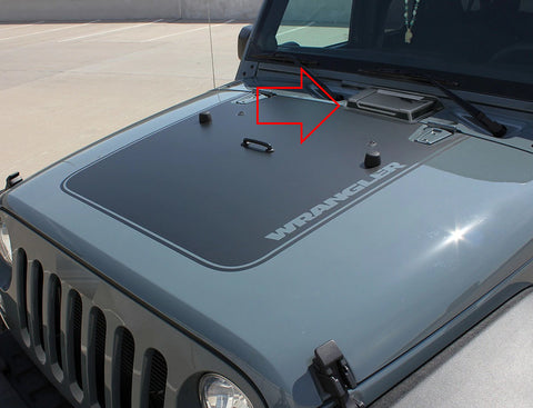Black Cowl Hood Vent Scoop Cover Air Vent Accessories for Jeep Wrangler JK TJ 1998-2018