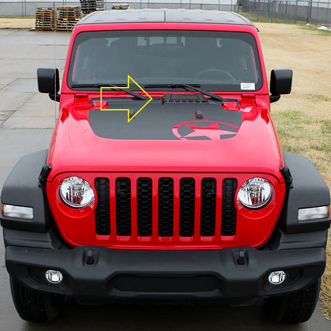 Black Cowl Hood Vent Scoop Cover Air Vent Accessories for Jeep Wrangler JK TJ 1998-2018