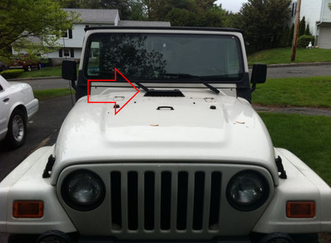 Black Cowl Hood Vent Scoop Cover Air Vent Accessories for Jeep Wrangler JK TJ 1998-2018