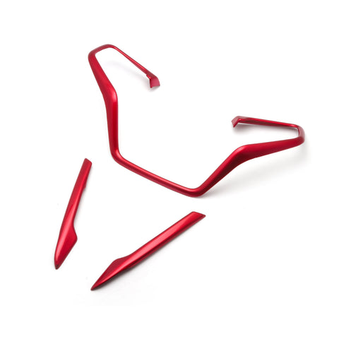 RED Interior Steering Wheel Frame Cover Trim Decoration For Honda Civic 10th Gen 2016-2021,CRV 2017-2022