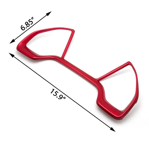 Red Dash Board Instrument Panel Dial Dashboard Trim Cover Frame ABS Decal Interior Moulding Accessories for Honda Civic 10th Gen 2016 2017 2018 2019 2020