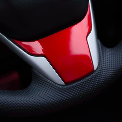 Red Interior Steering Wheel Panel Bottom Cover Trim for Honda Civic 10th Gen 2016-2021,CRV 2017-2022