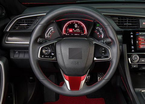 Red Interior Steering Wheel Panel Bottom Cover Trim for Honda Civic 10th Gen 2016-2021,CRV 2017-2022