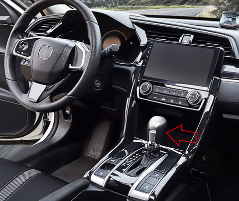 Chrome Gear Shift Knob Trim Decoration Cover for Honda Civic 2020 2019 2018 2017 2016 - Automatic Transmission