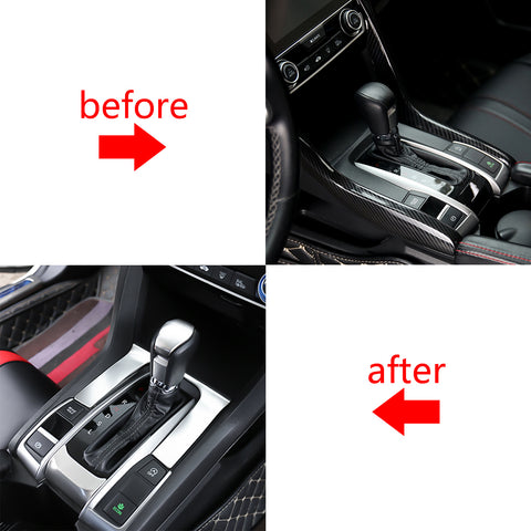 Chrome Gear Shift Knob Trim Decoration Cover for Honda Civic 2020 2019 2018 2017 2016 - Automatic Transmission