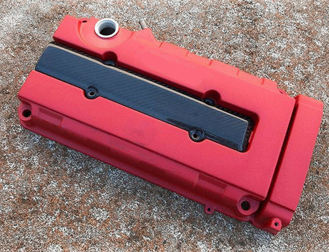 Carbon Fiber Style Engine Valve Spark Plug Insert Cover B-Serie Fit for Honda Civic B16 B18 VTEC