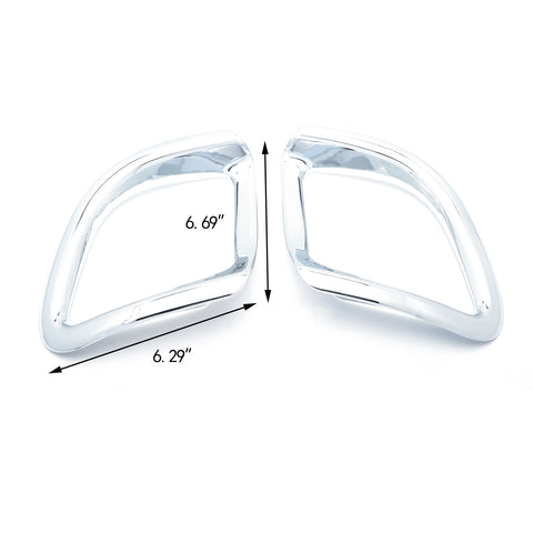 Chrome Rear Bumper Reflector Fog Light Lamp Frame Bezel Molding Cover Trims For Toyota Highlander 2014 2015 2016 2017 2018 2019