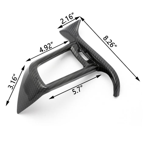 Carbon Fiber Print Interior Left Air Vent AC Outlet Cover Frame Trim 1pc for Toyota Camry 2018 2019 2020 2021 2022 2023 2024