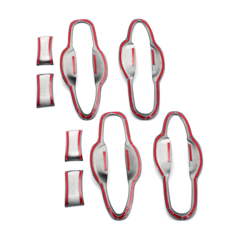 Carbon Fiber Style Exterior Door Handle Bowl Overlay Molding Cover Trims for Toyota Camry 2018-2024