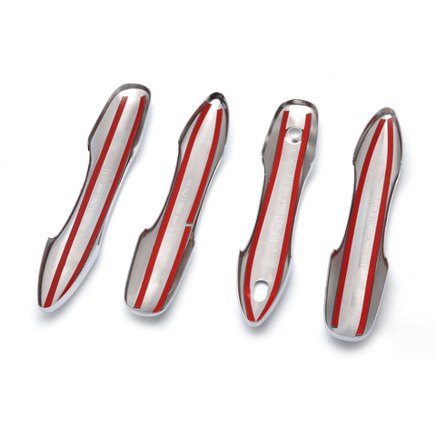 Glossy Chrome Exterior Door Handle Overlay Molding Cover Trims Silver for Toyota Camry 2018-2024