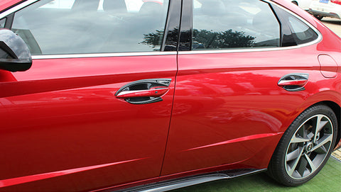 Exterior Door Wrist ABS Decoration Cover Door Bowl Trim Sticker Carbon Fiber Texture for Camry 2018-2024