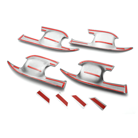 Exterior Door Wrist ABS Decoration Cover Door Bowl Trim Sticker Carbon Fiber Texture for Camry 2018-2024