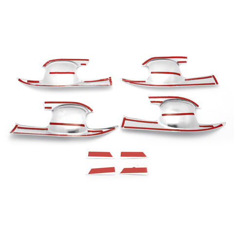 Chrome Exterior Door Handle Bowl Overlay Molding Cover Trims Silver for Toyota Camry 2018-2024