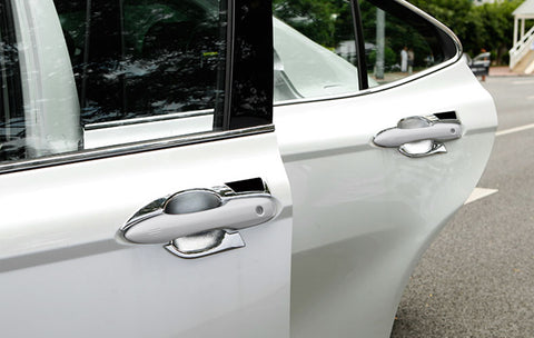 Chrome Exterior Door Handle Bowl Overlay Molding Cover Trims Silver for Toyota Camry 2018-2024