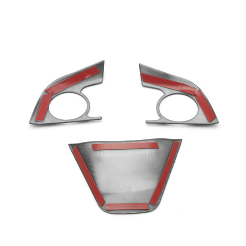 Interior Steering Wheel Button Overlay Molding Cover Trims Carbon Fiber Style for Toyota Camry 2018-2024