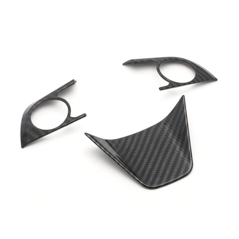 Interior Steering Wheel Button Overlay Molding Cover Trims Carbon Fiber Style for Toyota Camry 2018-2024