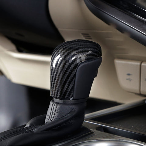 Carbon Fiber Pattern Inner Auto Gear Shift Knob Cover Trim Decoration For Toyota Camry 2018-2024 or Corolla Hatchback or Avalon 2019-2024