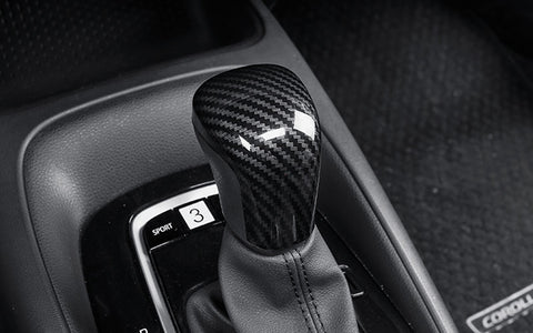 Carbon Fiber Pattern Inner Auto Gear Shift Knob Cover Trim Decoration For Toyota Camry 2018-2024 or Corolla Hatchback or Avalon 2019-2024