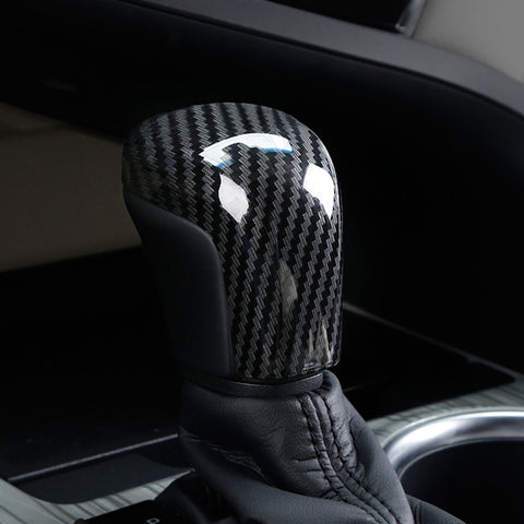 Carbon Fiber Pattern Inner Auto Gear Shift Knob Cover Trim Decoration For Toyota Camry 2018-2024 or Corolla Hatchback or Avalon 2019-2024