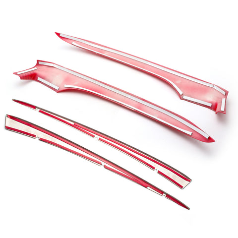 Red Carbon Fiber Pattern Front Bumper Lip Protective Corner ABS Cover Trims for Toyota Camry 2018 2019 SE XSE