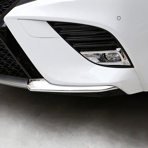 Chrome Silver Front Bumper Lip Protective Corner ABS Cover Trims for Toyota Camry 2018 2019 SE XSE