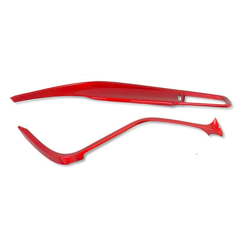 Red Center Console Molding Strip Panel Dashboard Cover Trim Kit For Toyota Camry 2018-2024