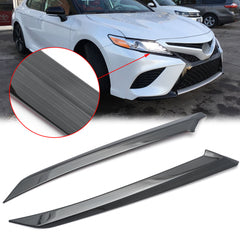 Black Titanium Steel Headlight Cover Eyelid Molding Trim for Toyota Camry SE XSE 2018-2024