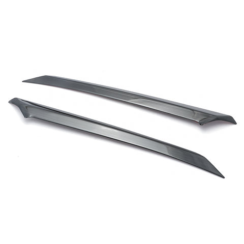 Black Titanium Steel Headlight Cover Eyelid Molding Trim for Toyota Camry SE XSE 2018-2024