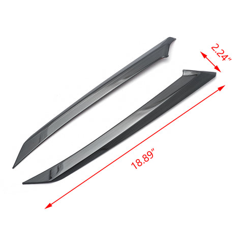 Black Titanium Steel Headlight Cover Eyelid Molding Trim for Toyota Camry SE XSE 2018-2024