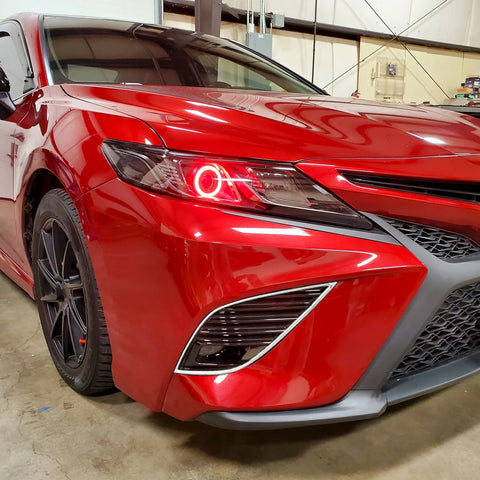 Chrome Stainless Steel Front Fog Light Lamp Frame Cover Trims for Toyota Camry SE XSE 2018 2019 2020