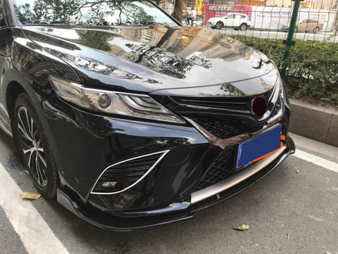 Chrome Stainless Steel Front Fog Light Lamp Frame Cover Trims for Toyota Camry SE XSE 2018 2019 2020