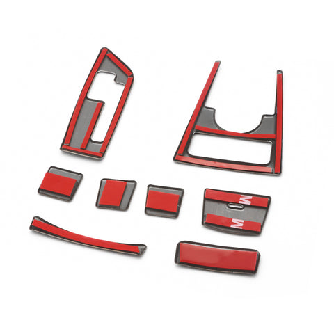 Black Interior Gear Shift Panel Button Cover Decor Trims 8pcs for Toyota Camry 2018 2019 2020