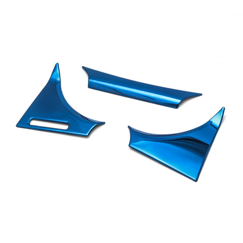 Blue Interior Dash Dashboard Meter Panel Frame Cover Molding Trims 3pcs for Toyota Camry 2018-2024