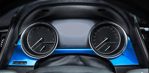 Blue Interior Dash Dashboard Meter Panel Frame Cover Molding Trims 3pcs for Toyota Camry 2018-2024