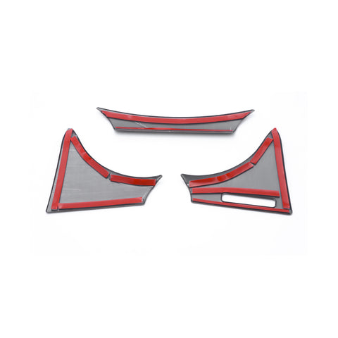 Black Interior Dash Dashboard Meter Panel Frame Cover Molding Trims 3pcs for Toyota Camry 2018-2024