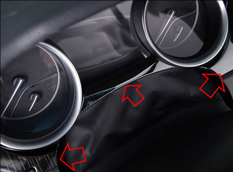 Black Interior Dash Dashboard Meter Panel Frame Cover Molding Trims 3pcs for Toyota Camry 2018-2024