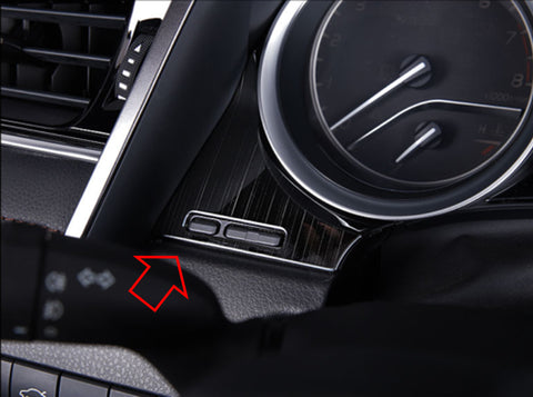 Black Interior Dash Dashboard Meter Panel Frame Cover Molding Trims 3pcs for Toyota Camry 2018-2024