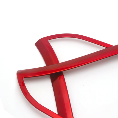 Red Steel Inner Door Audio Speaker Frame Cover Trims For Toyota Camry 2018-2024