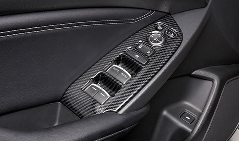 Carbon Fiber ABS Window Switch Decoration Decal Frame Cover Panel Trim Door Handle Armrest Trim 4PCS For Honda Accord 2018 2019 2020