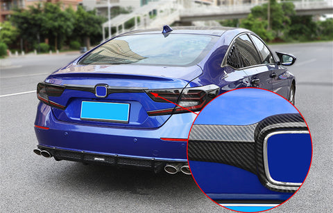 ABS Carbon Fiber Rear Trunk Tailgate Lid Cover Trim For Honda Accord 10th Gen 2018 2019 2020, 1PCS