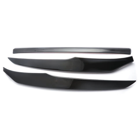 3pcs Glossy Black Car Accessories Front Bumper Lip Cover Stripes Decor Protector Trims for Honda Accord 10th Sedan 2018 2019 2020
